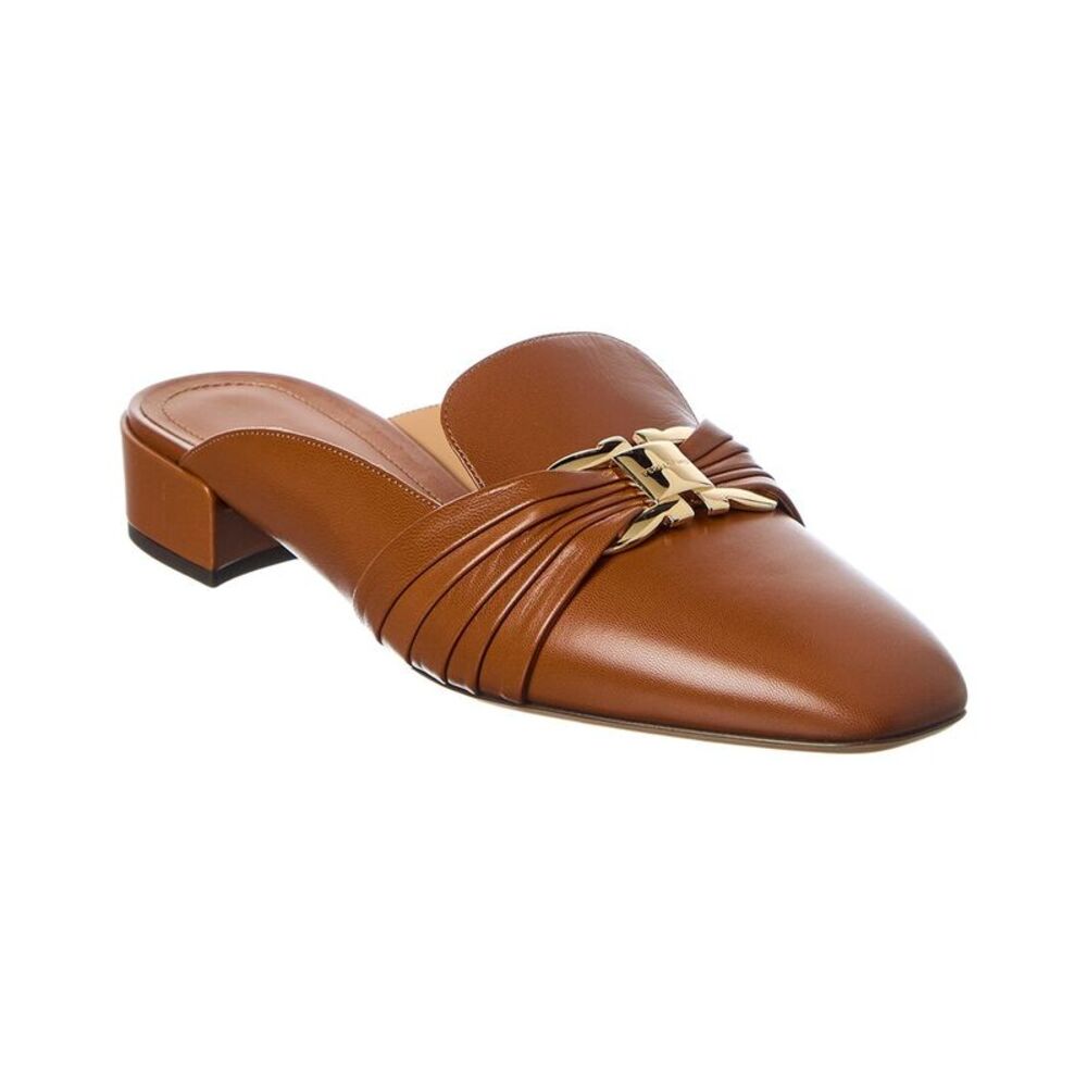 Ferragamo Corby Leather Mule, Brown
